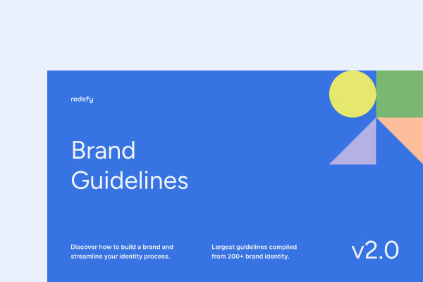 Redefy brand identity guideline cover page