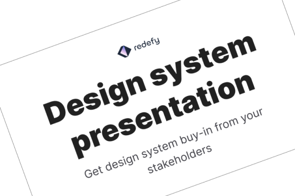 Redefy design system presentation cover